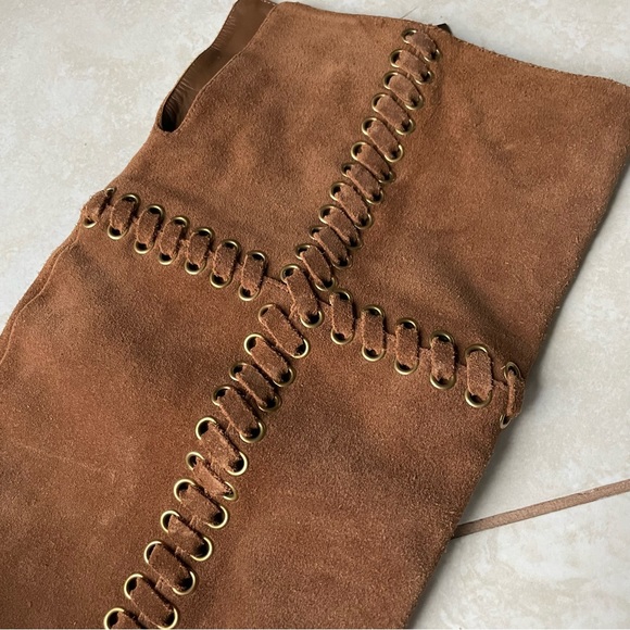 Michael Kors Malin Grommet Suede Boot Over Knee OTK OTN size 5.5 women’s boots - Picture 3 of 17